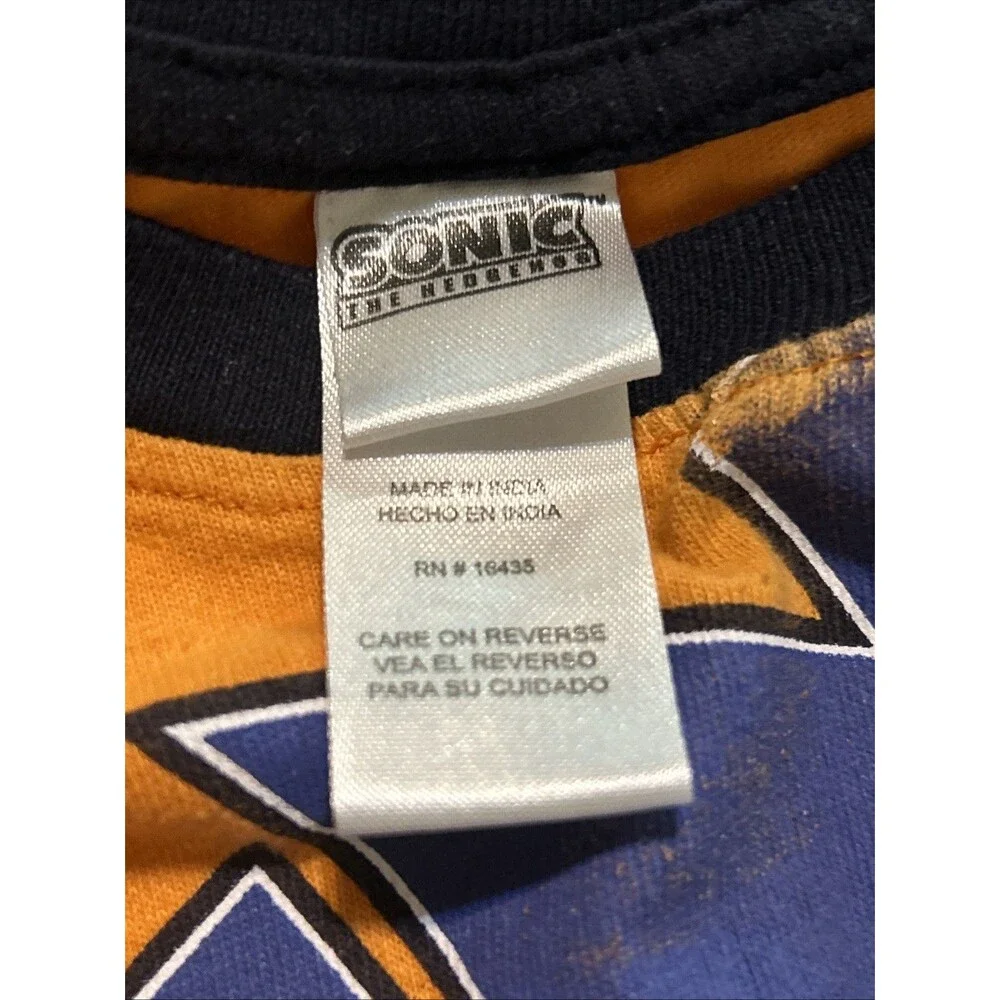 Sonic The Hedgehog Orange Navy Short Sleeve Shirt And Jogging Pants Size 7